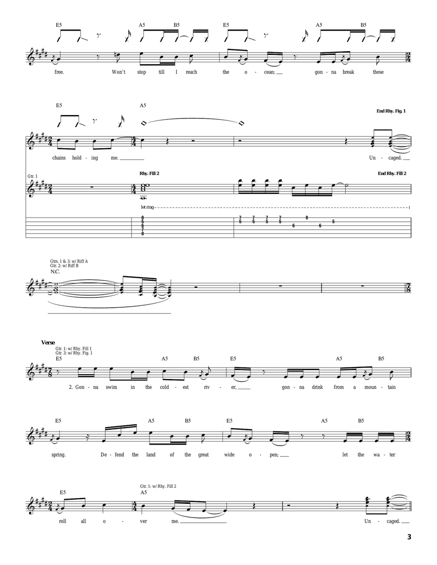 Uncaged Uncaged Acoustic Guitar scores gallery preview page 3