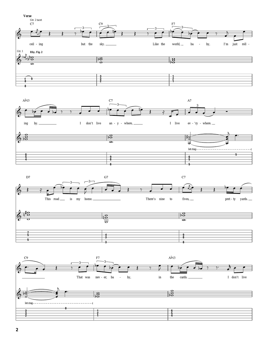 I Don't Live Anywhere I Don't Live Anywhere Acoustic Guitar scores gallery preview page 2