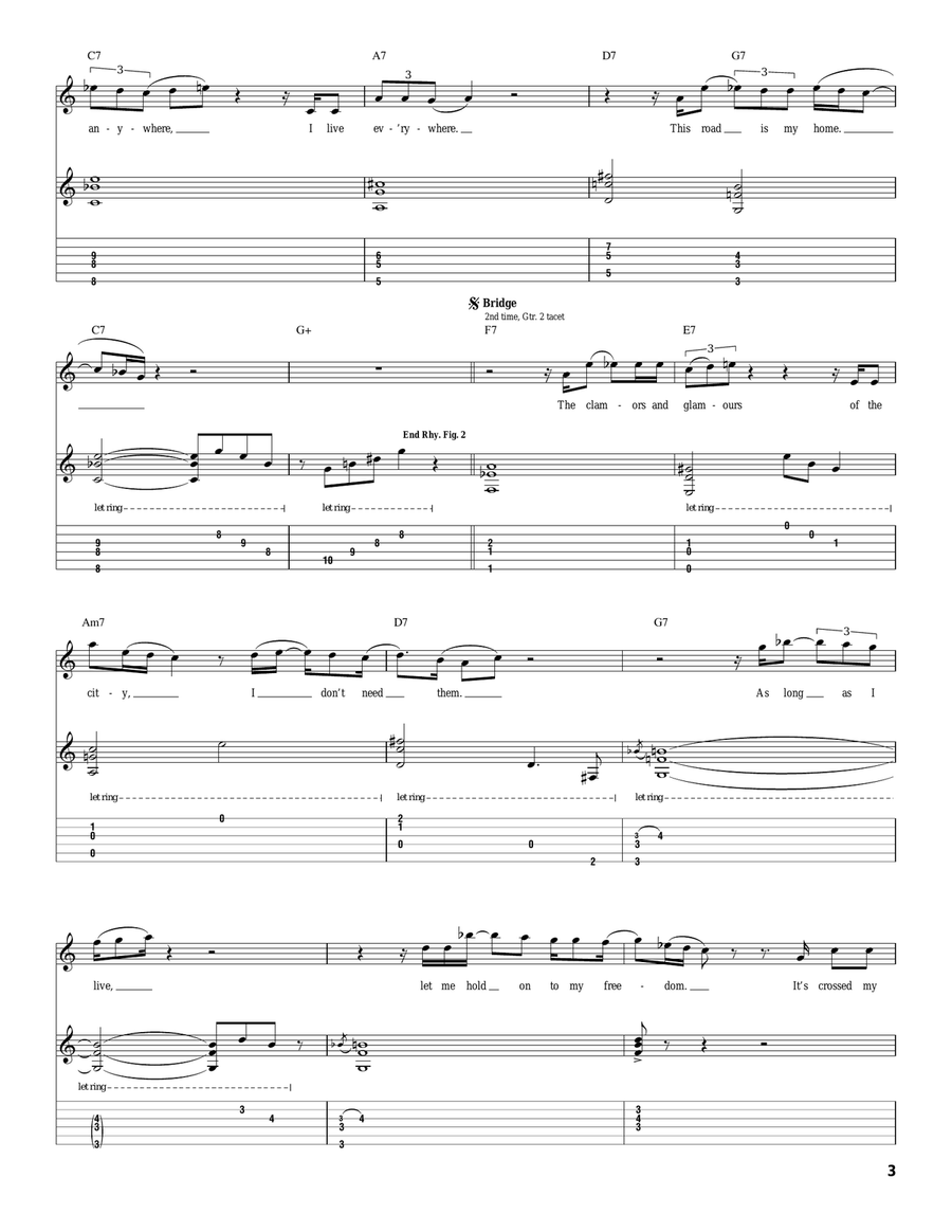 I Don't Live Anywhere I Don't Live Anywhere Acoustic Guitar scores gallery preview page 3