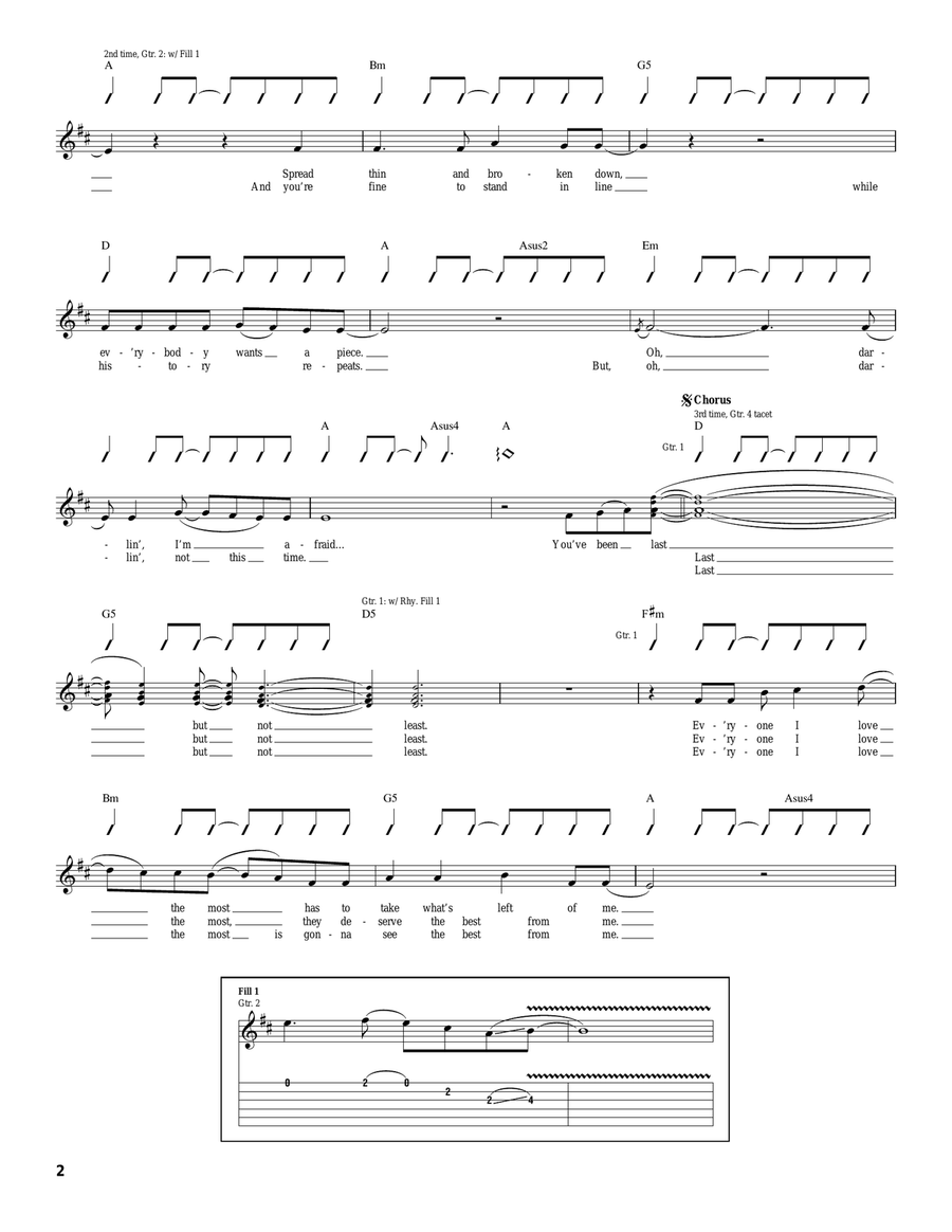 Last But Not Least Last But Not Least Acoustic Guitar scores gallery preview page 2