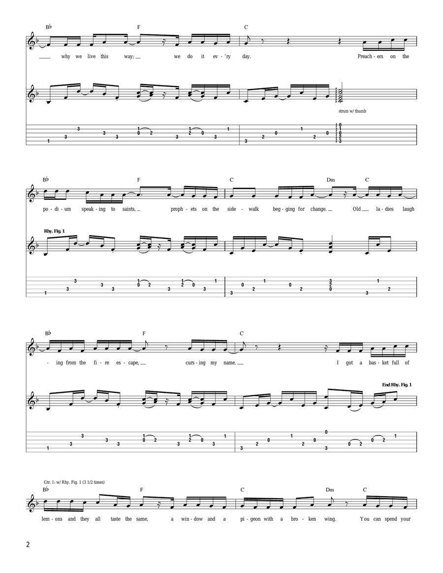 Ain't No Reason Ain't No Reason Acoustic Guitar scores gallery preview page 2