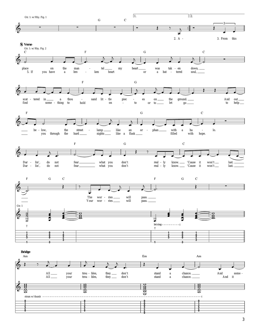 Darlin' Do Not Fear Darlin' Do Not Fear Acoustic Guitar scores gallery preview page 3