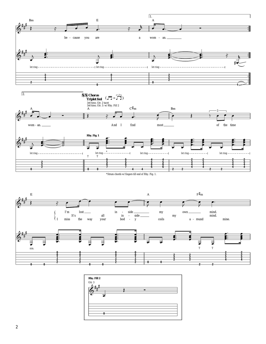 Because You Are A Woman Because You Are A Woman Acoustic Guitar scores gallery preview page 2