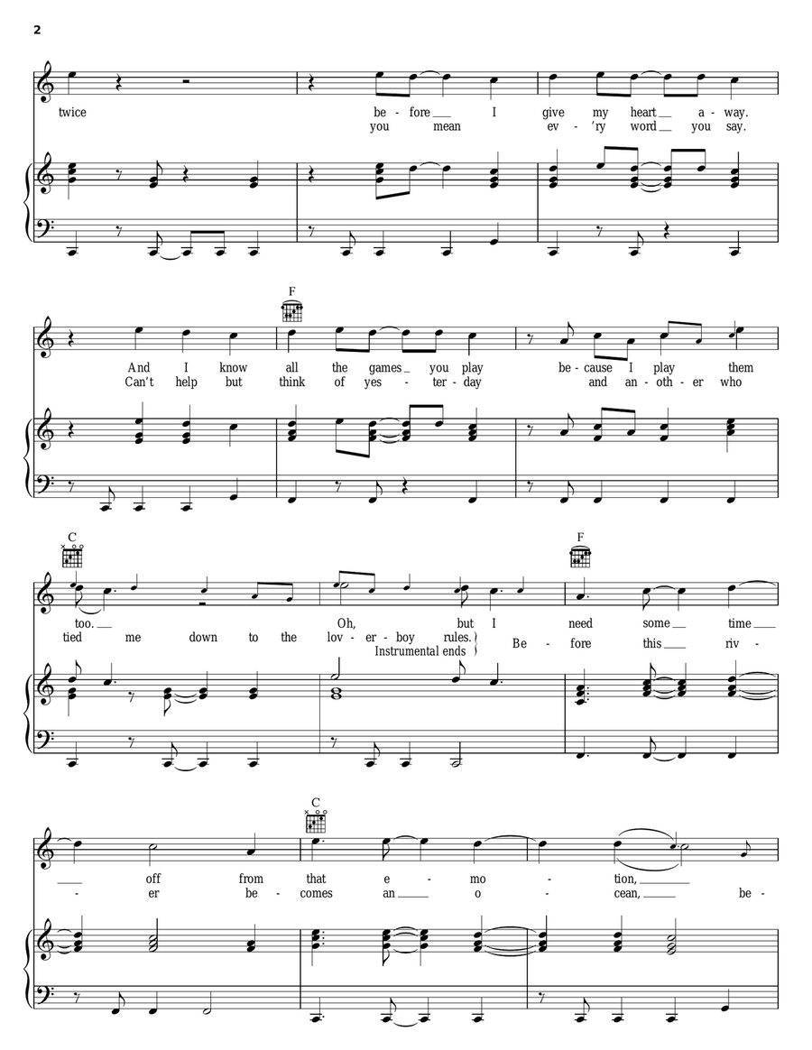 Faith Faith Piano, Vocal, Guitar scores gallery preview page 2
