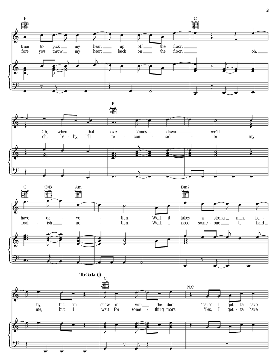 Faith Faith Piano, Vocal, Guitar scores gallery preview page 3