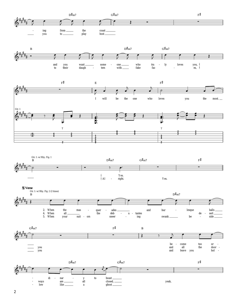 The One Who Loves You The Most Acoustic Guitar scores gallery preview page 2