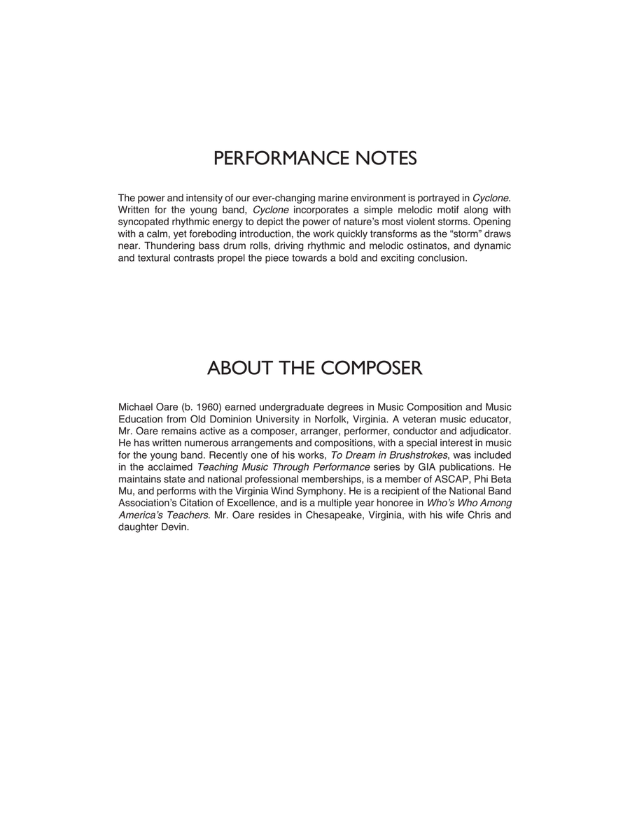 Cyclone - Full Score Cyclone - Full Score Concert Band scores gallery preview page 2