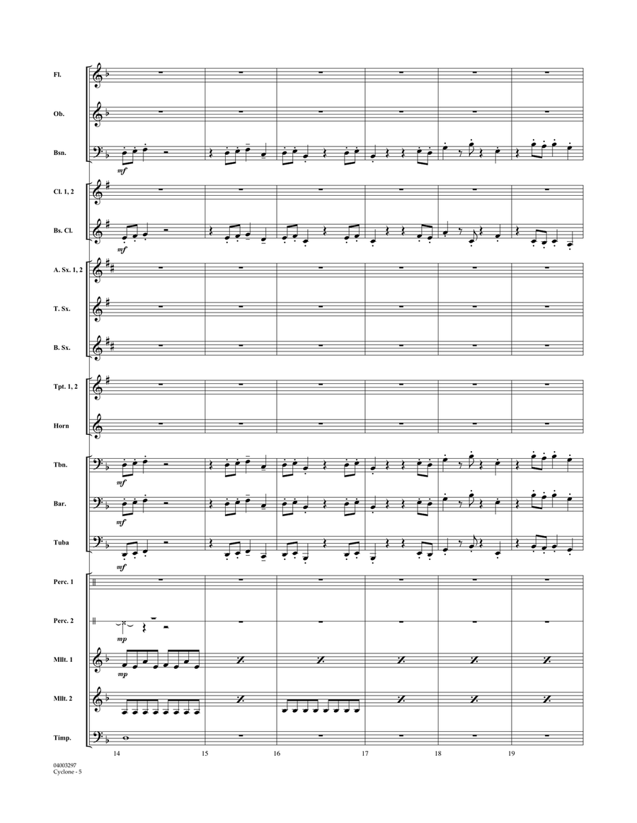 Cyclone - Full Score Cyclone - Full Score Concert Band scores gallery preview page 5
