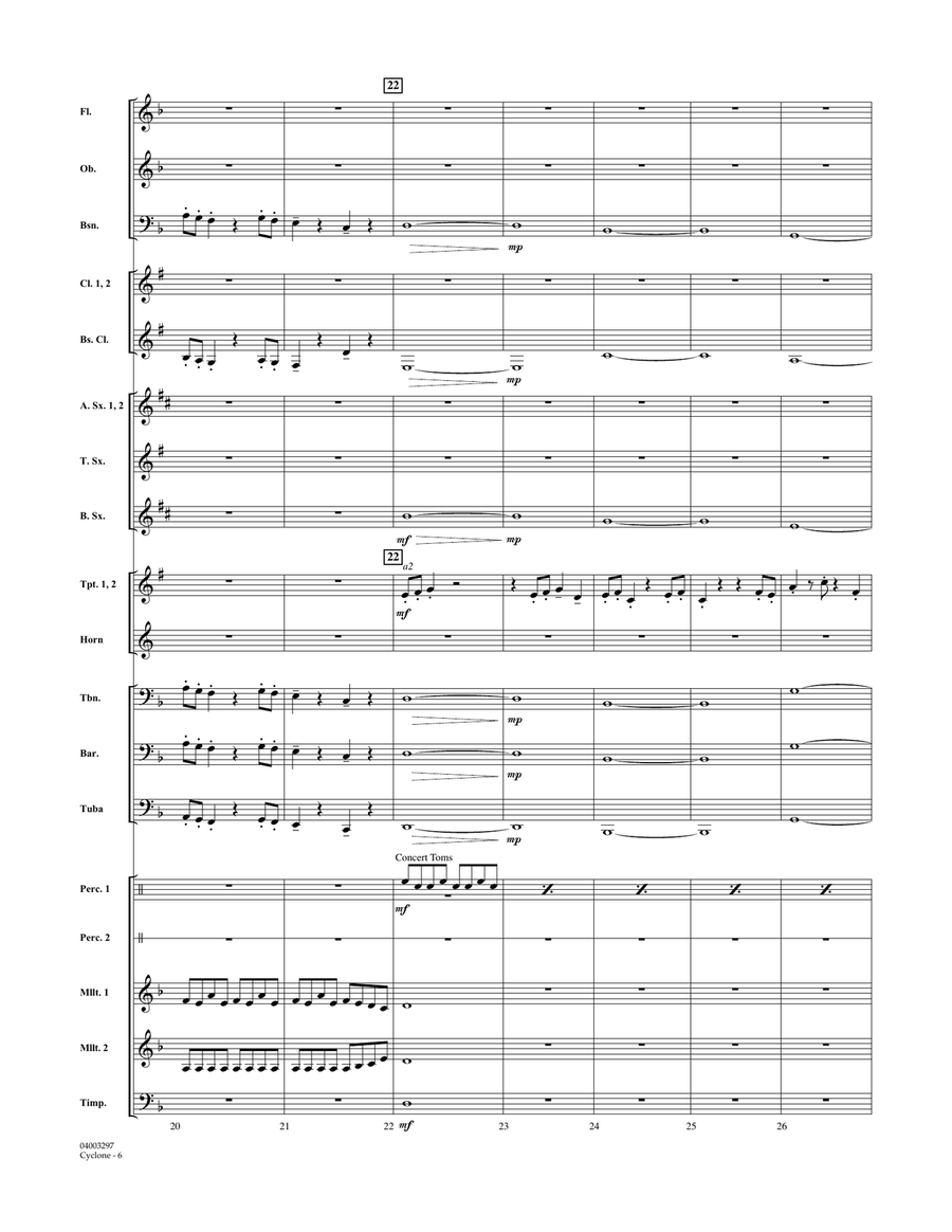 Cyclone - Full Score Cyclone - Full Score Concert Band scores gallery preview page 6