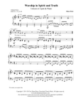 Worship in Spirit and Truth (Unison/2-part choir and Piano)
