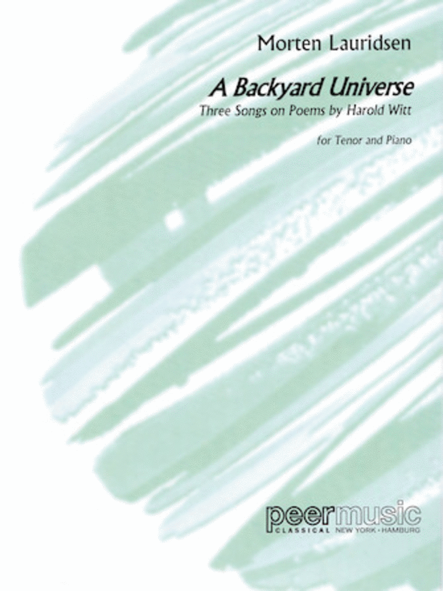 Morten Lauridsen - A Backyard Universe Piano Accompaniment scores gallery preview page 1