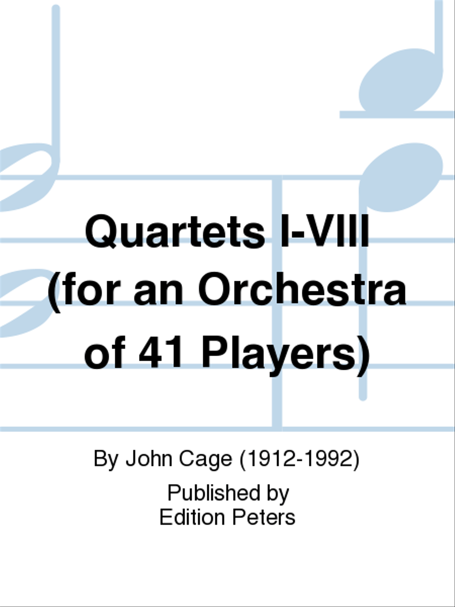 Quartets I-VIII (Score) Orchestra scores gallery preview page 1