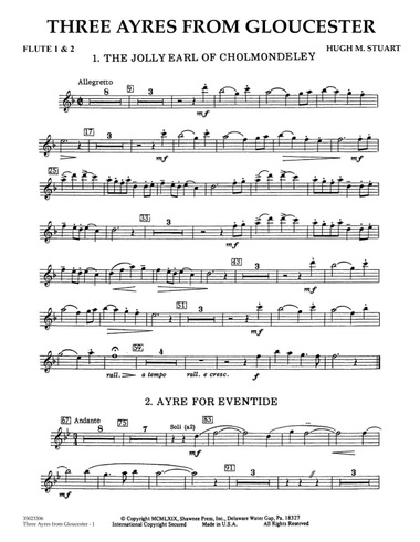 Three Ayres From Gloucester - Flute 1 & 2