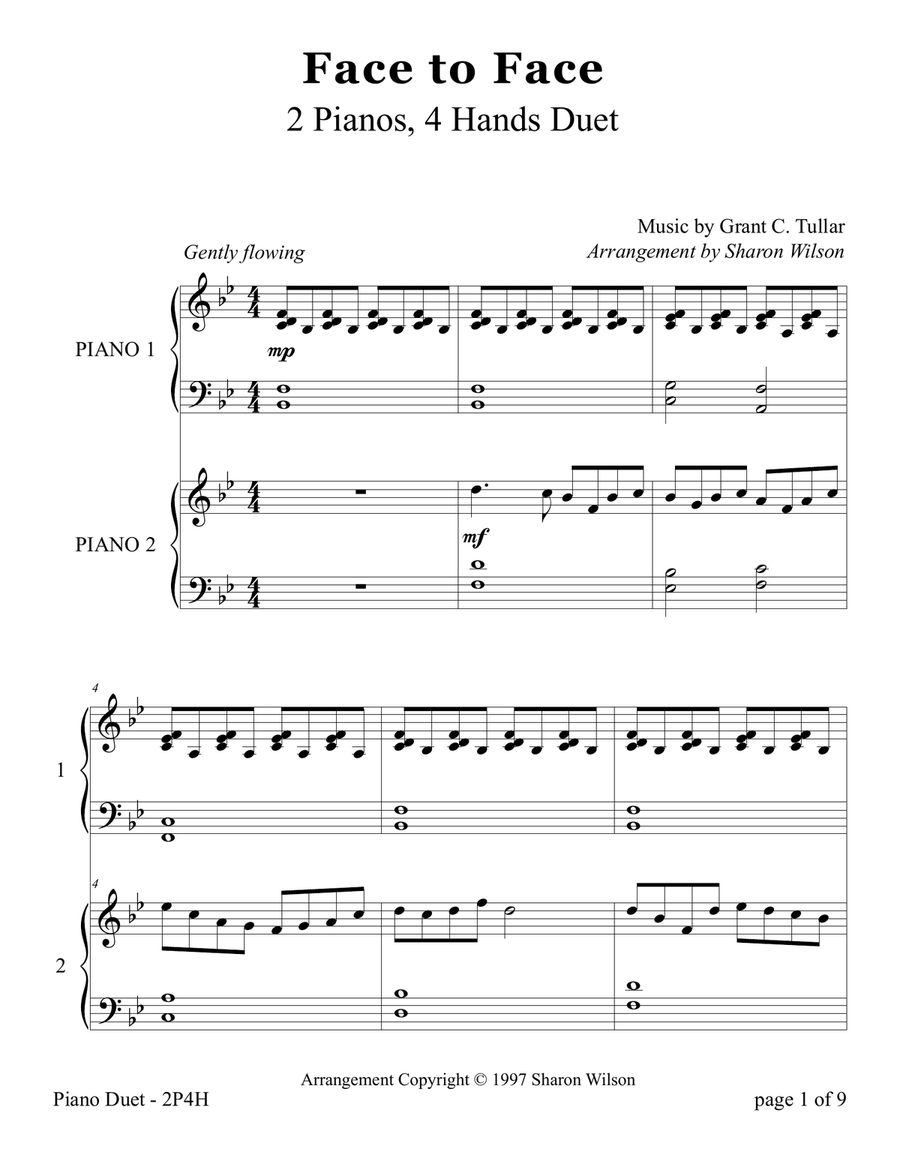 Face To Face (2 Pianos, 4 Hands) 2 Pianos, 4-Hands scores gallery preview page 6