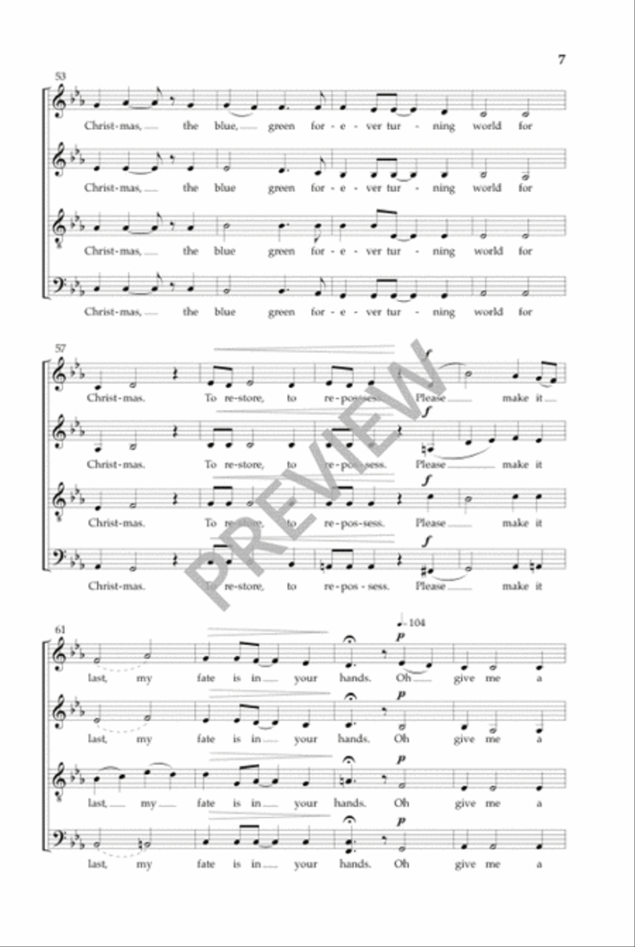 The World for Christmas (SATB - Vocal Score) 4-Part scores gallery preview page 6