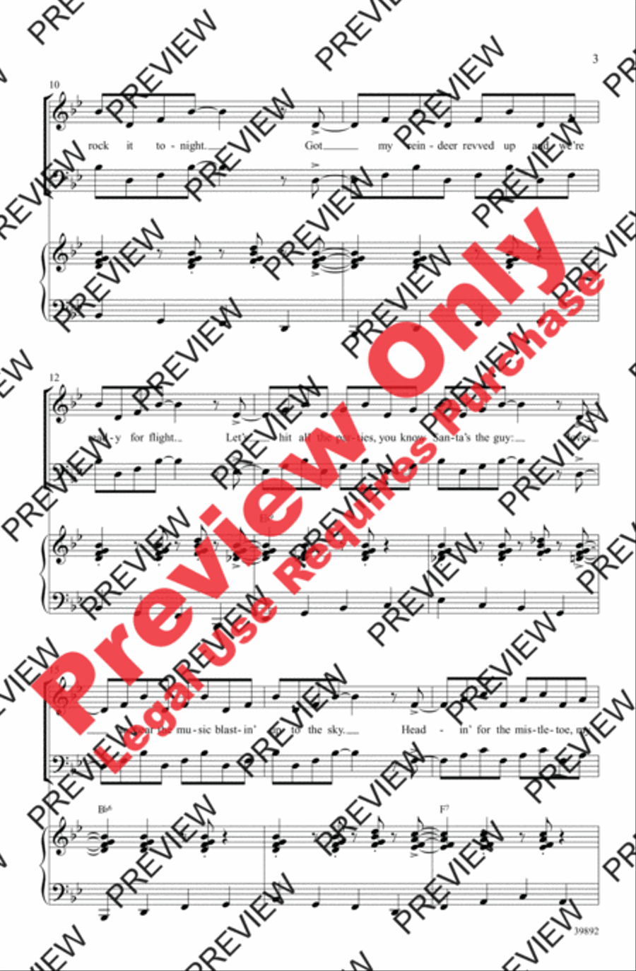 Gettin' in the Mood (for Christmas) 4-Part scores gallery preview page 3