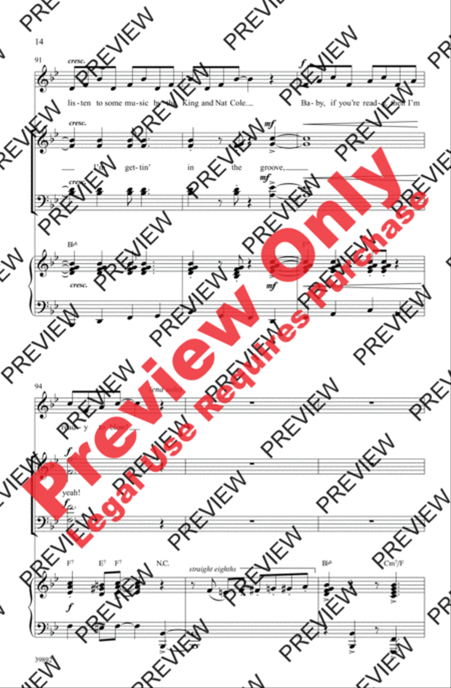 Gettin' in the Mood (for Christmas) 4-Part scores gallery preview page 14