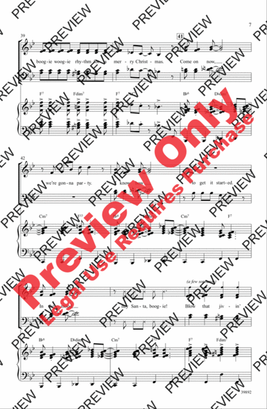 Gettin' in the Mood (for Christmas) 4-Part scores gallery preview page 7