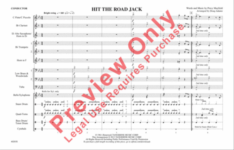 Hit the Road Jack Hit the Road Jack Marching Band scores gallery preview page 2