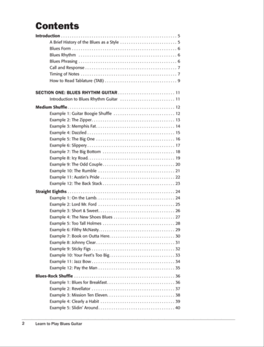 Alfred's Learn to Play Blues Guitar Electric Guitar scores gallery preview page 2