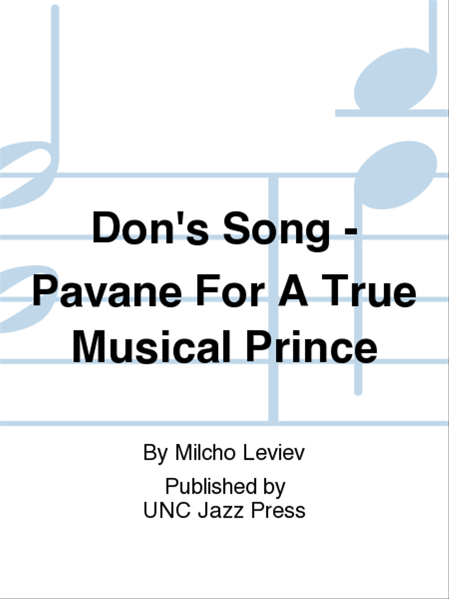 Don's Song - Pavane For A True Musical Prince Choir scores gallery preview page 1