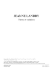 Thème et variations