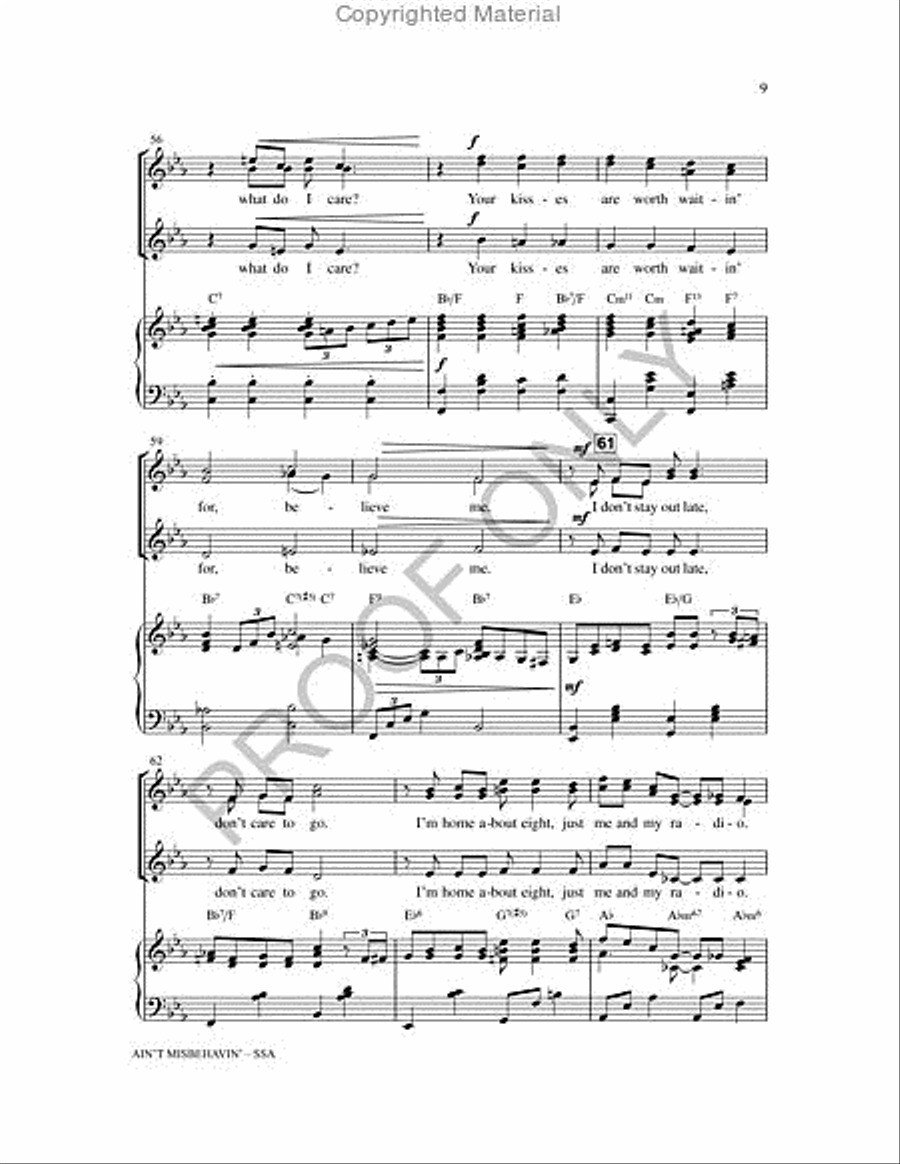 Ain't Misbehavin' Ain't Misbehavin' SSA scores gallery preview page 8