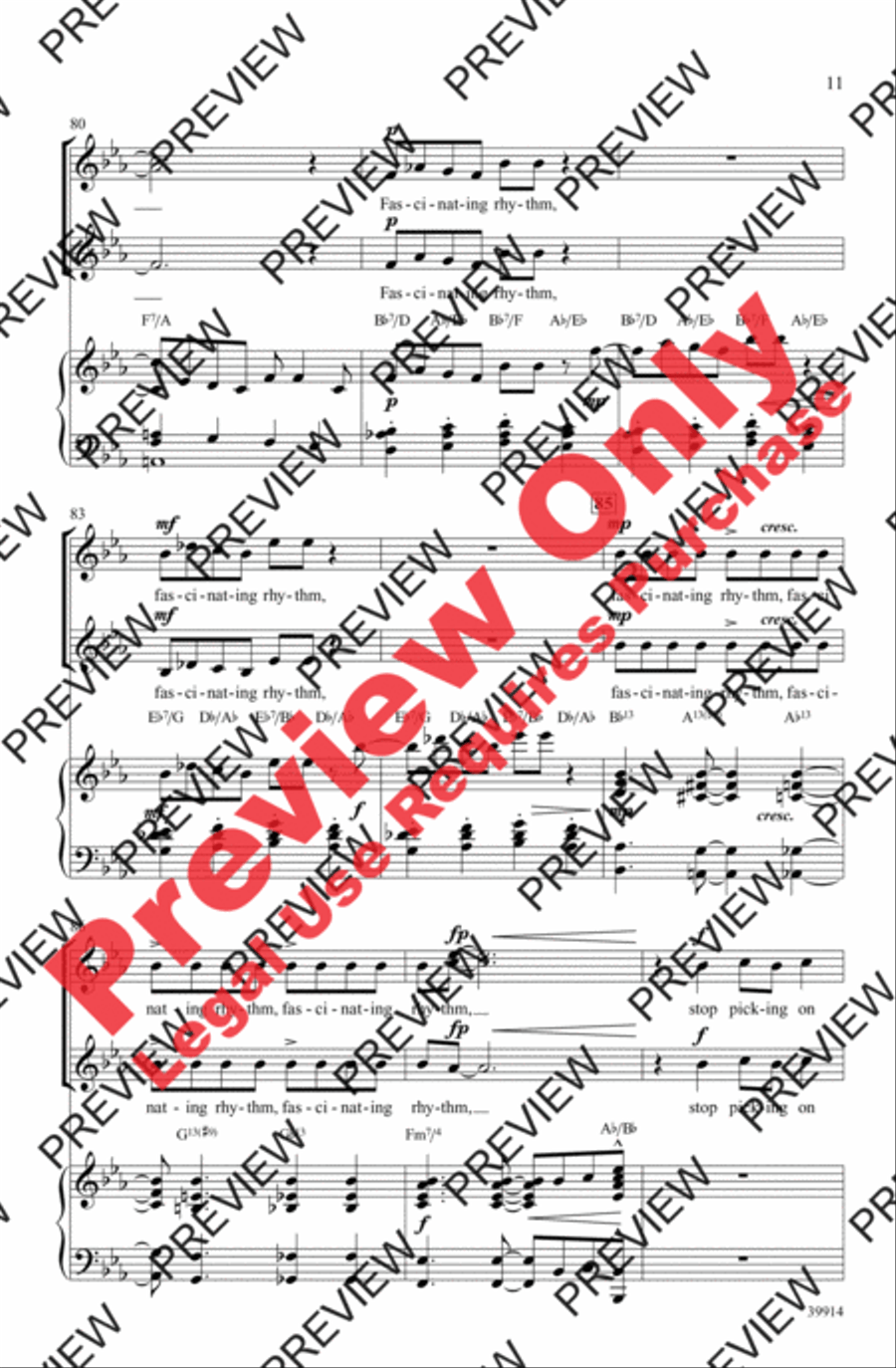 Fascinating Rhythm Fascinating Rhythm Women's Choir scores gallery preview page 11
