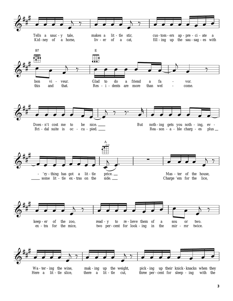 Master Of The House Master Of The House Ukulele scores gallery preview page 3