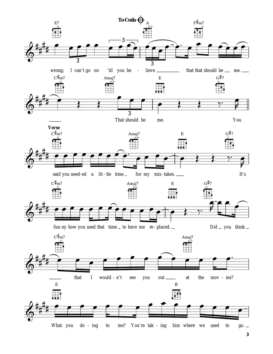 That Should Be Me That Should Be Me Ukulele scores gallery preview page 3