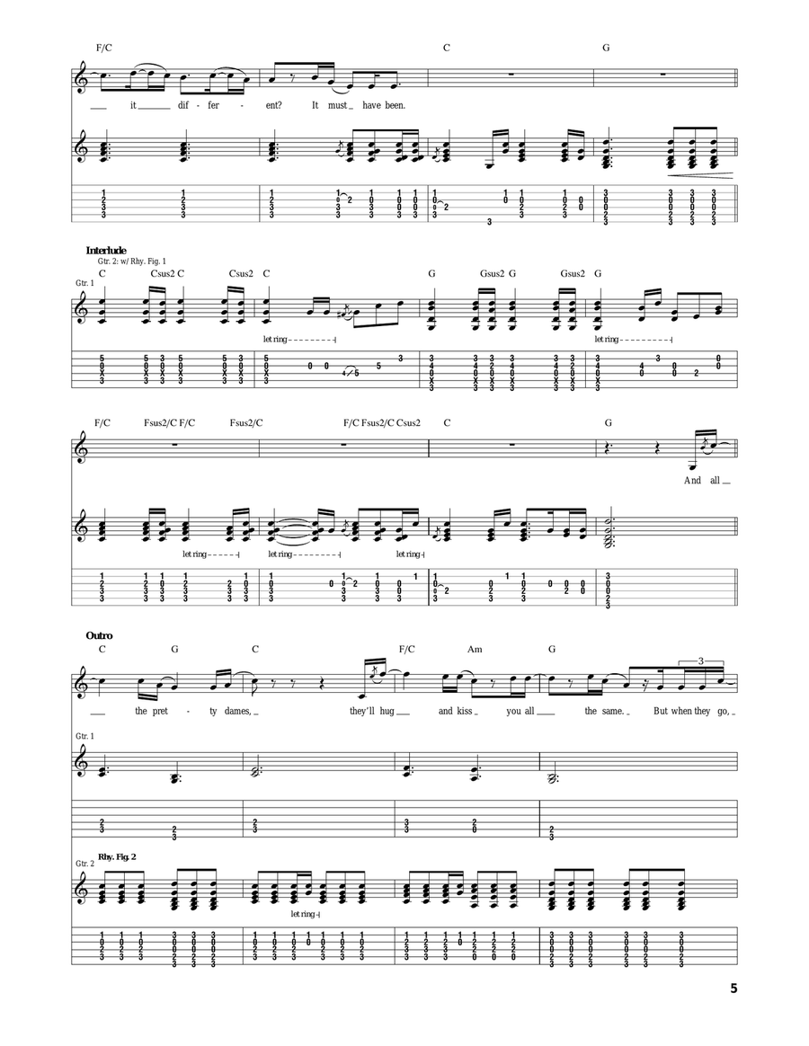 Morning Song Morning Song Acoustic Guitar scores gallery preview page 5