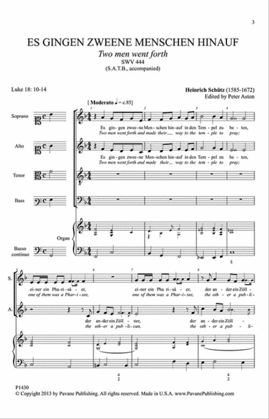 Es Gingen Zweene Menschen Hinauf 4-Part scores gallery preview page 2