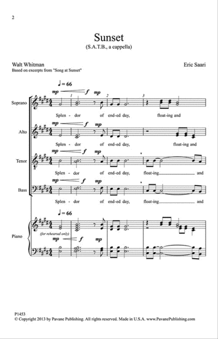 Sunset Sunset 4-Part scores gallery preview page 2
