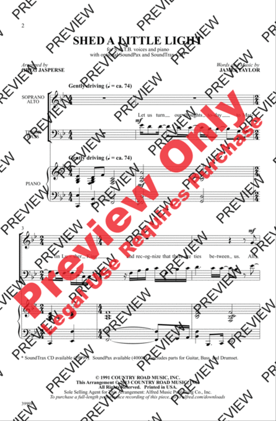 Shed a Little Light Shed a Little Light 4-Part scores gallery preview page 2