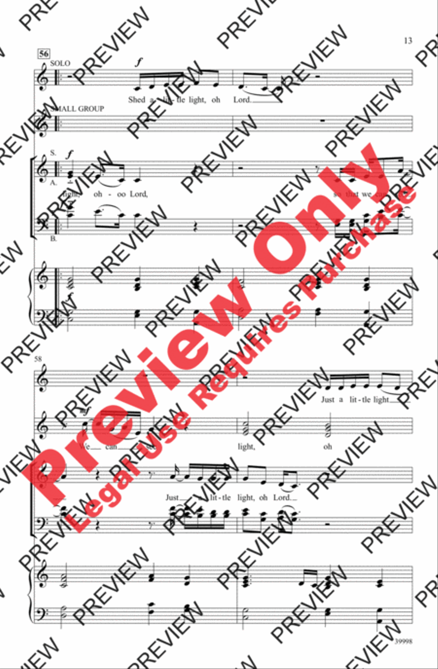 Shed a Little Light Shed a Little Light 4-Part scores gallery preview page 13