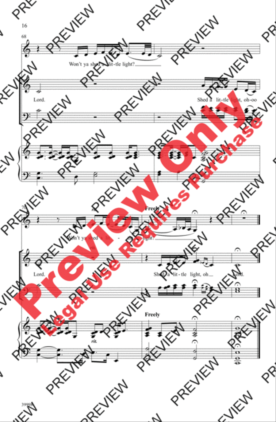 Shed a Little Light Shed a Little Light 4-Part scores gallery preview page 16