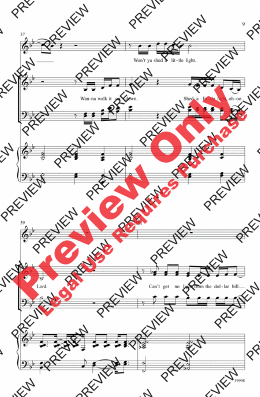 Shed a Little Light Shed a Little Light 4-Part scores gallery preview page 9
