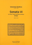 Sonata VI für Flöte, Violine und Basso continuo D-Dur (aus: Musicalische Divertissements, Teil II)