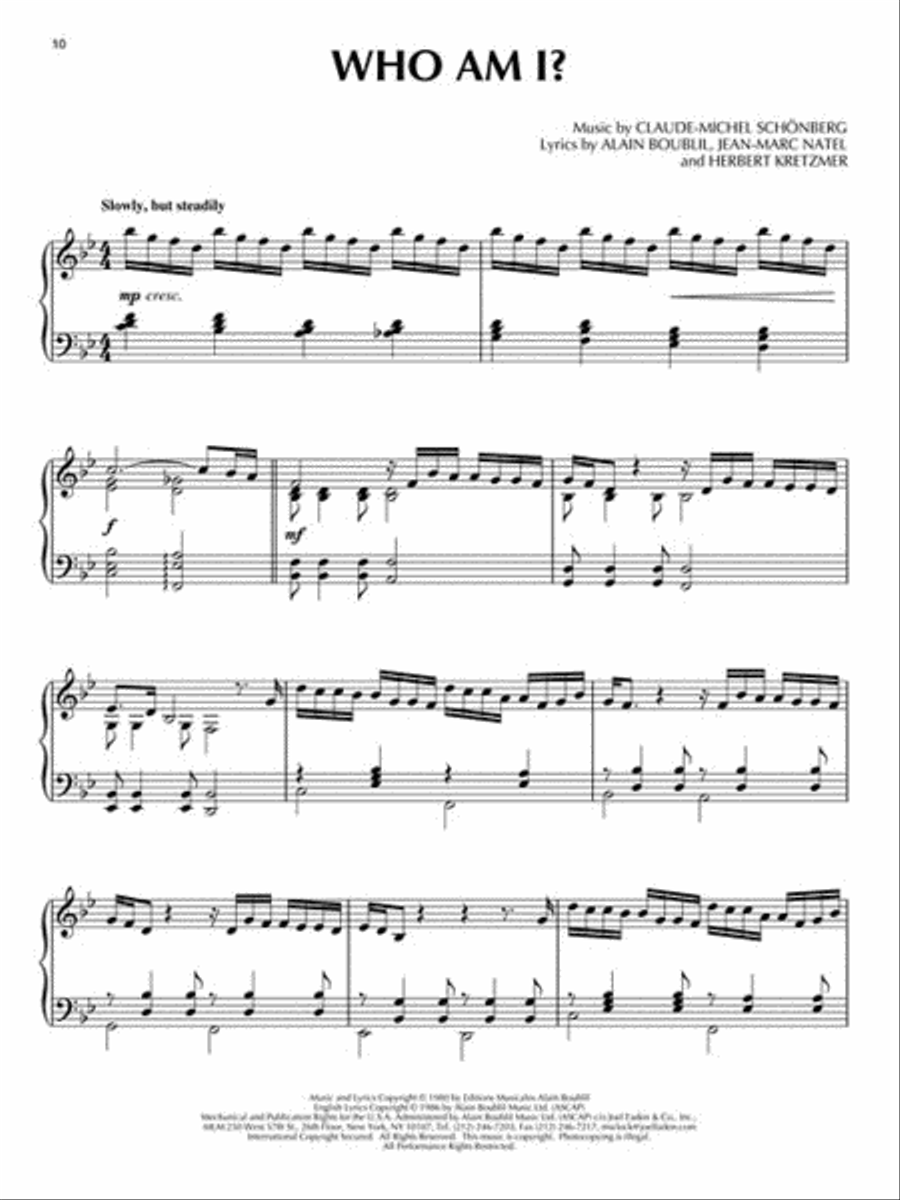 Les Misérables Les Misérables Piano Solo scores gallery preview page 3