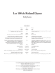 Les 100 de Roland Dyens - Babybaião