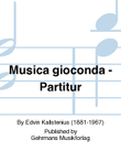 Musica gioconda - Partitur