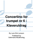 Concertino for trumpet nr 6 - Klaverutdrag