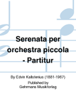 Serenata per orchestra piccola - Partitur