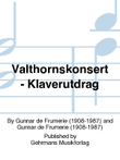 Valthornskonsert - Klaverutdrag