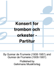 Konsert for trombon och orkester - Partitur