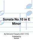 Sonata No. 10 In E Minor