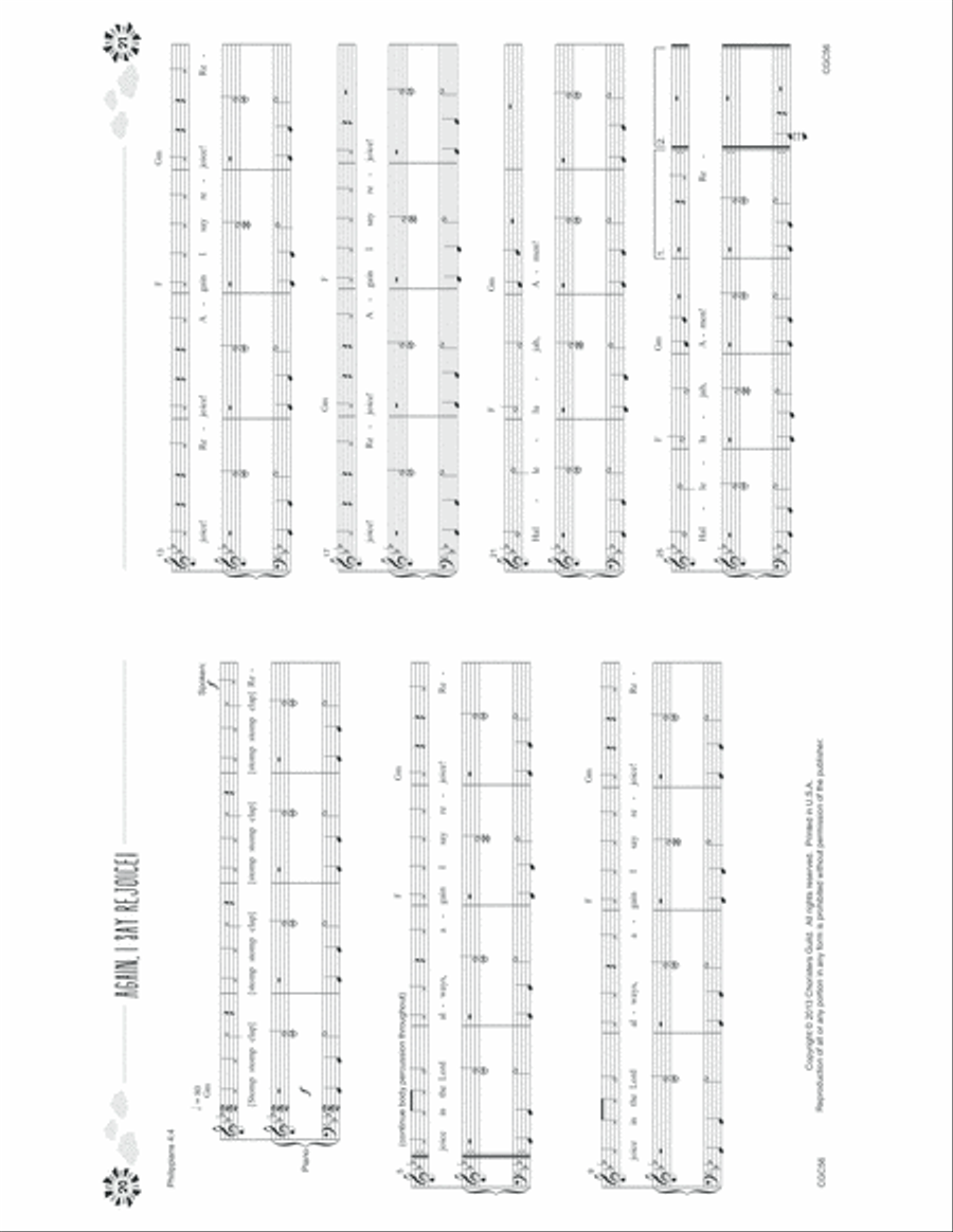 Again, I Say Rejoice! Again, I Say Rejoice! Unison Choir scores gallery preview page 4