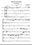 Quartet in G minor for clarinets