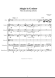 Adagio in G minor for Flute solo and string orchestra