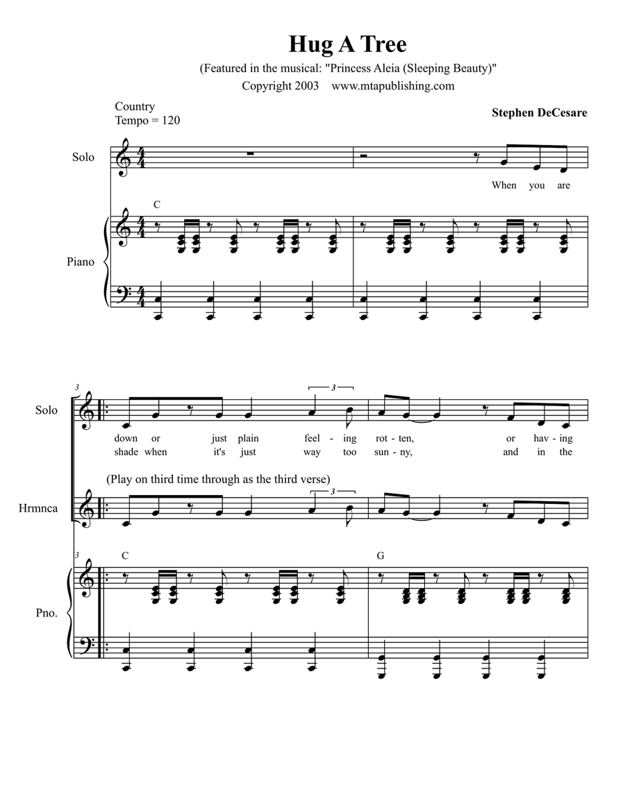 Hug A Tree Hug A Tree Choir scores gallery preview page 2